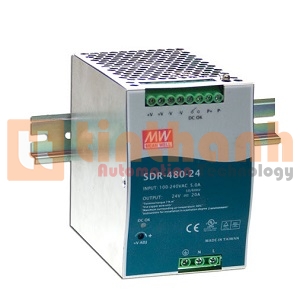 HDR-480P-24 - Bộ nguồn AC-DC DIN rail 24VDC 20A MEAN WELL