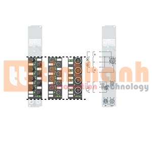 IP1000-B528 - Fieldbus Box 8 kênh digital input 24VDC Beckhoff