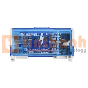 UK207 - Khối phân phối nguồn 2 cực 125A 500V Linkwell