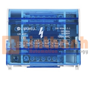 UK407 - Khối phân phối nguồn 4 cực 125A 500V Linkwell